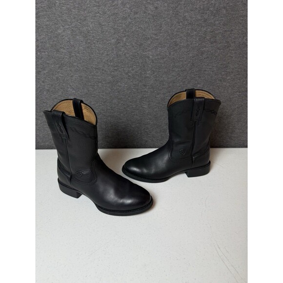 Ariat Heritage Round Toe Cowboy Mens Black Western Boots 10002280 Size 7.5 D - Picture 1 of 8